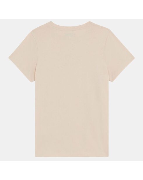 T-Shirt en Coton Cjoye impression sur la poitrine rose nude