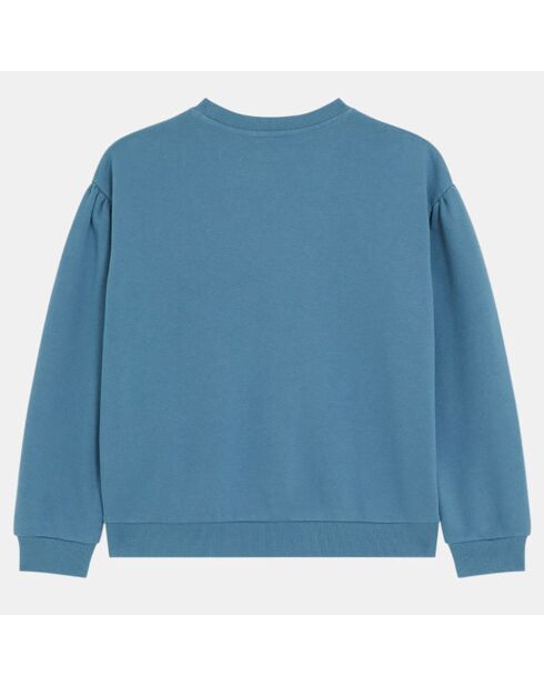 Sweat en Coton mélangé Cassidy inscription bleu