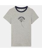 T-Shirt en Coton Cjoye impression sur la poitrine gris