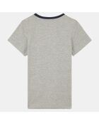 T-Shirt en Coton Cjoye impression sur la poitrine gris