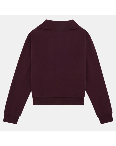 Sweat en Coton mélangé Dany col camionneur bordeaux