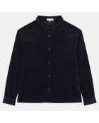 Veste en Velours de coton milleraies Hugo bleu marine