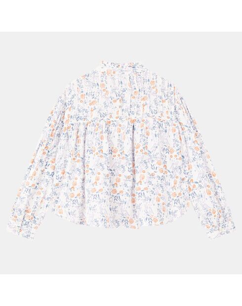 Chemise Françoise imprimé floral écrue