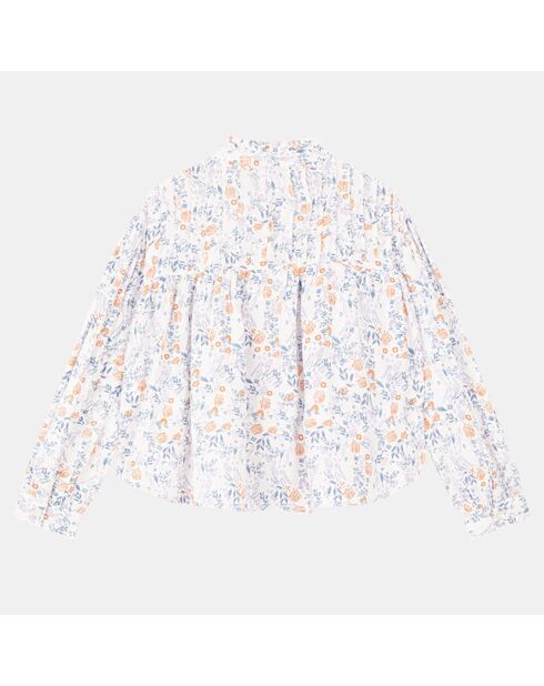 Chemise Françoise imprimé floral écrue