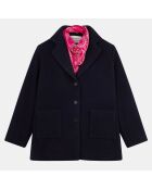 Manteau en Laine mélangée Sabrina bleu marine