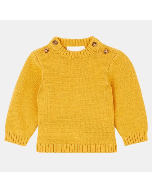 Pull en Maille mélangée Aplo jaune
