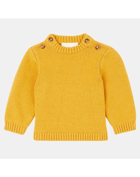 Pull en Maille mélangée Aplo jaune