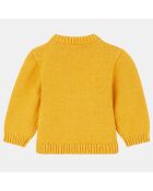 Pull en Maille mélangée Aplo jaune