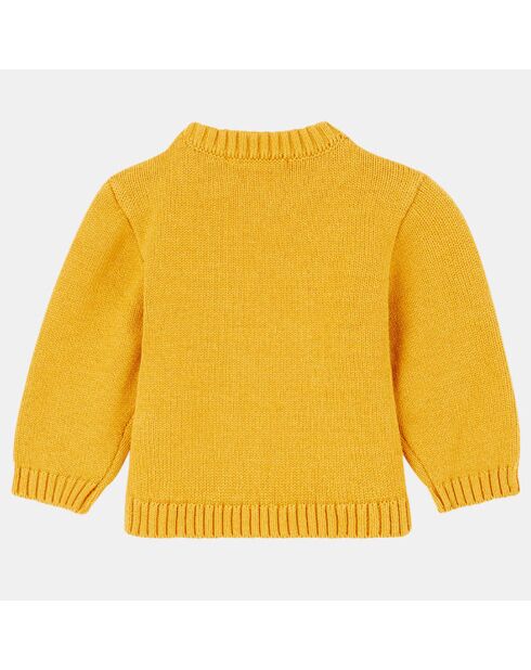 Pull en Maille mélangée Aplo jaune