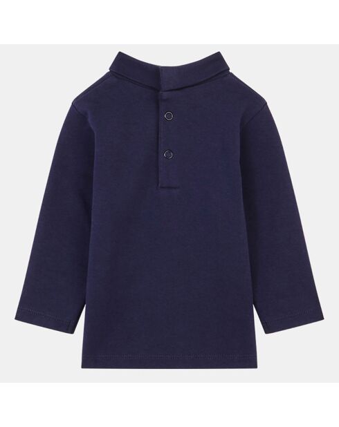 Sous-pull en coton bio Apala bleu marine