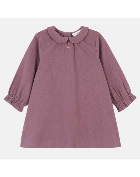 Robe en Flanelle de coton oeko-tex® Asora violette