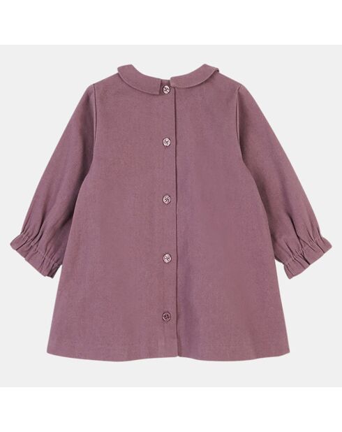 Robe en Flanelle de coton oeko-tex® Asora violette