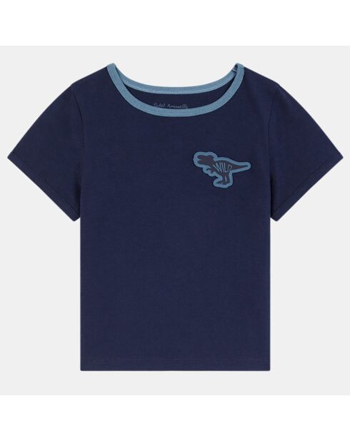 T-Shirt en Coton bio Adave imprimé bleu marine