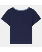 T-Shirt en Coton bio Adave imprimé bleu marine