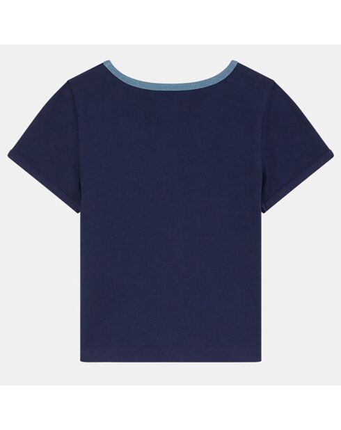 T-Shirt en Coton bio Adave imprimé bleu marine