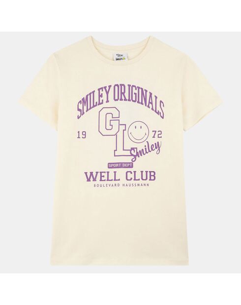 T-Shirt en Coton bio Smiley® écru