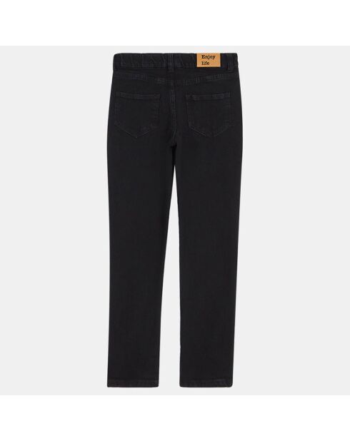 Jean ajusté en Coton bio Karl stretch noir