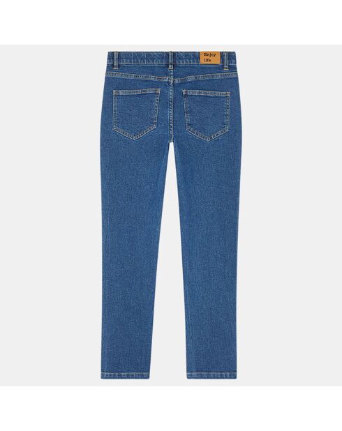 Jean ajusté en Coton bio Karl stretch bleu