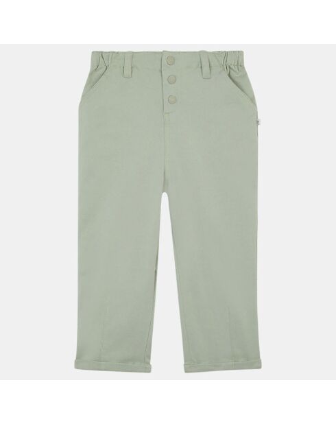 Pantalon en Twill Linto vert amande