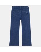 Jean flare en Coton bio Berta stretch bleu brut