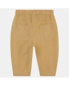 Pantalon en twill de coton bio Ophra beige