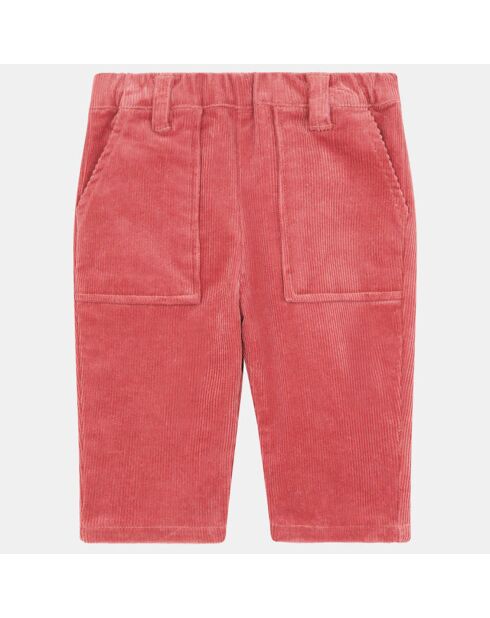 Pantalon en Velours de coton Parina rose foncé