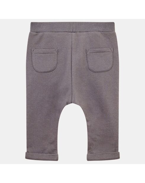 Pantalon de Jogging en Coton bio mélangé Artypo gris