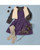 Robe tablier en Velours milleraies Artik violette