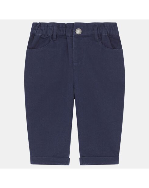 Pantalon en Twill de coton Amy bleu marine