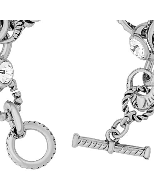 Bracelet Parisian argenté/blanc