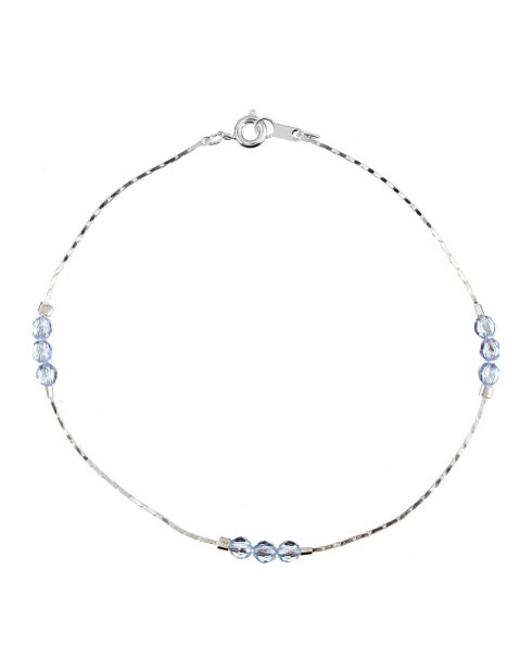 Bracelet Lalie argenté/bleu ciel