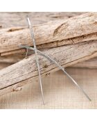 Ohrringe Nora silber/weiß