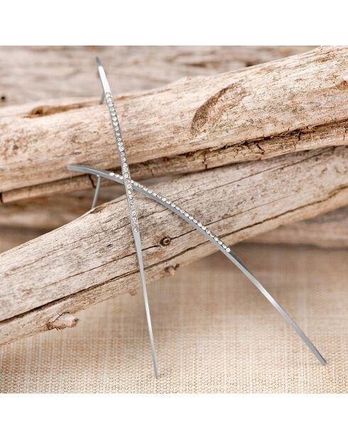 Ohrringe Nora silber/weiß