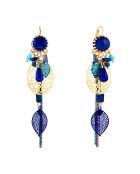 Boucles d'oreilles Cadician doré/bleu