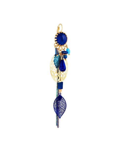 Boucles d'oreilles Cadician doré/bleu