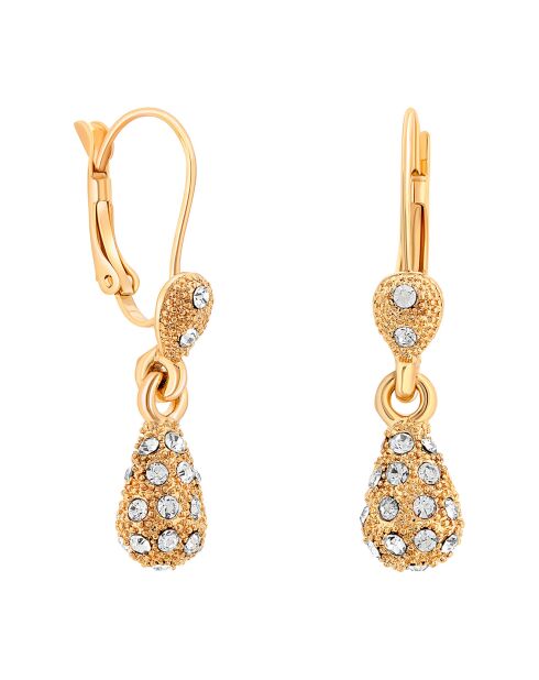 Limpia goud/witte oorbellen