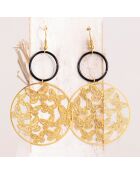 Fly With Me gold/schwarze Ohrringe