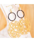 Fly With Me gold/schwarze Ohrringe