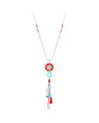 Halskette Luana silber/blau/rot