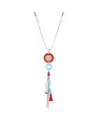 Halskette Luana silber/blau/rot