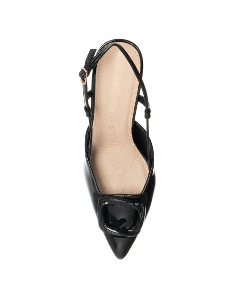 Slingbacks Vernice noirs - Talon 8 cm