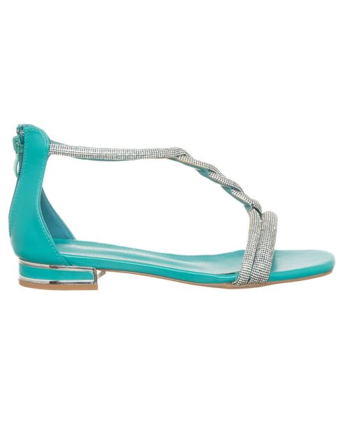 Sandales Turca turquoise/argenté