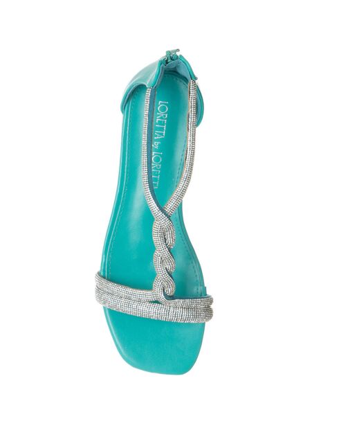Sandales Turca turquoise/argenté