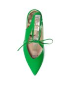 Slingbacks en Cuir Nappa verts - Talon 7.5 cm