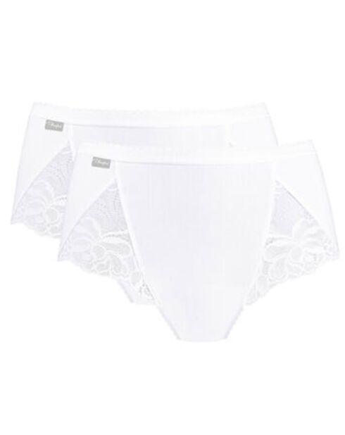 2 Culottes Coton & Dentelle blanches
