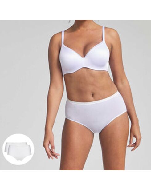 2 Culottes en Coton Bio blanches