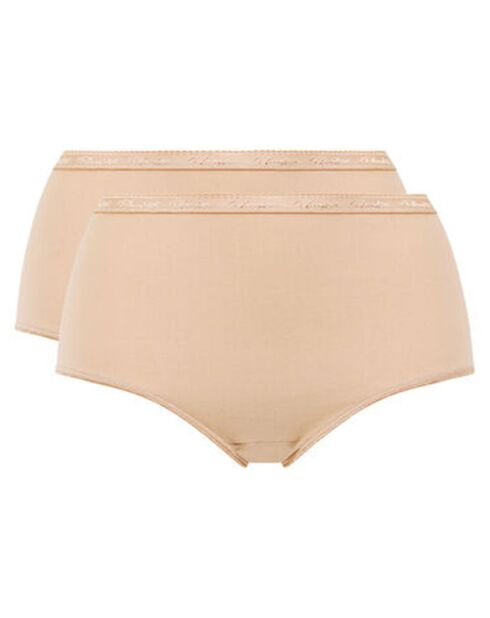 2 braguitas de algodón orgánico de color beige
