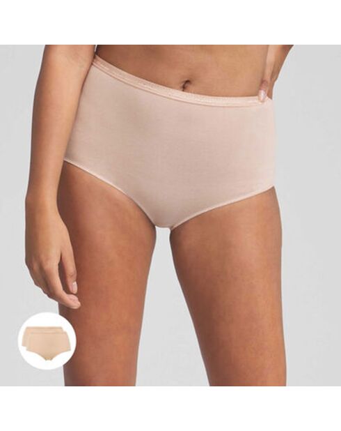 2 braguitas de algodón orgánico de color beige