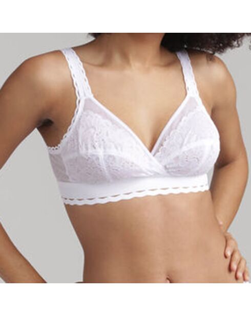 Weißer BH ohne Bügel für Damen