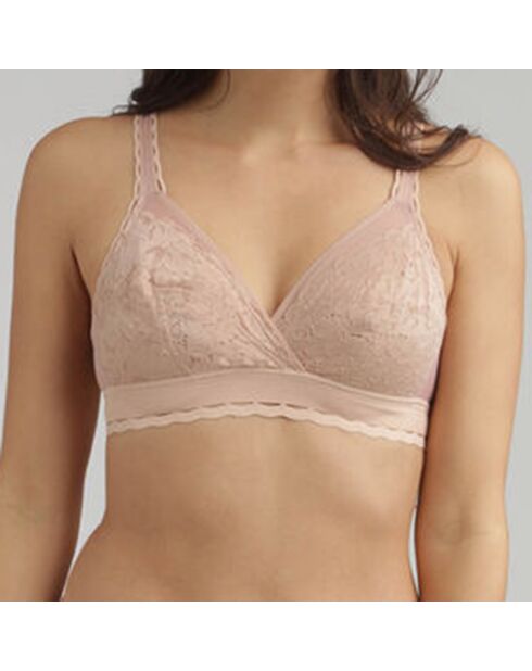 Soutien-gorge sans armatures Coeur Croisé Féminin beige